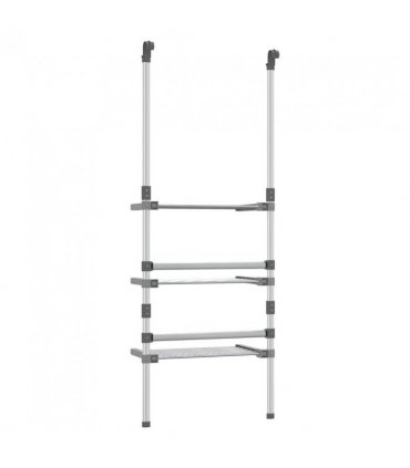 vidaXL 3-Tier Hanging Laundry Drying Rack Aluminium — Size: 50 x 25 x 135 cm