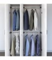 vidaXL Telescopic Wardrobe Rails 4 pcs Silver 58-100 cm