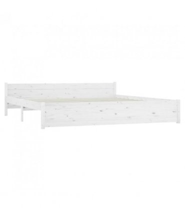 vidaXL Bed Frame without Mattress with Drawers White Super King — Size: 180 x 200 cm