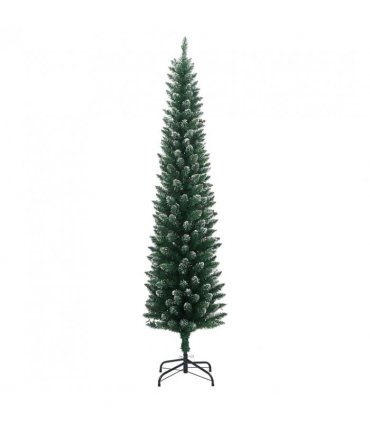 vidaXL Artificial Slim Christmas Tree 300 LEDs 210 cm — Model: with leds