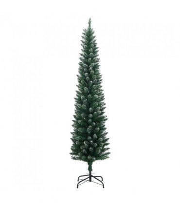 vidaXL Artificial Slim Christmas Tree 300 LEDs 180 cm — Model: with leds