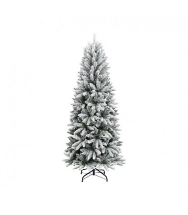 vidaXL Artificial Christmas Tree with Flocked Snow 210 cm PVC&PE — Model: without led