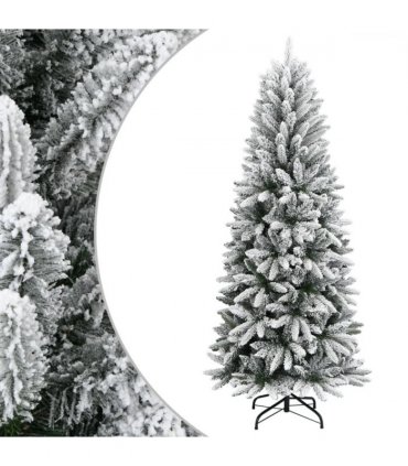 vidaXL Artificial Christmas Tree with Flocked Snow 240 cm PVC&PE — Model: without led