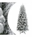 vidaXL Artificial Christmas Tree with Flocked Snow 240 cm PVC&PE — Model: without led