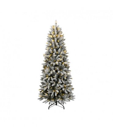vidaXL Artificial Christmas Tree 150 LEDs and Flocked Snow 150 cm — Model: with leds