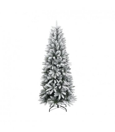 vidaXL Artificial Christmas Tree 150 LEDs and Flocked Snow 150 cm — Model: with leds