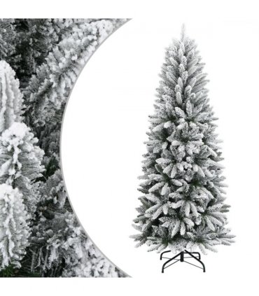 vidaXL Artificial Christmas Tree with Flocked Snow 180 cm PVC&PE — Model: without led