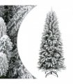 vidaXL Artificial Christmas Tree with Flocked Snow 180 cm PVC&PE — Model: without led