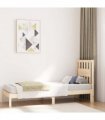 vidaXL Bed Frame without Mattress Solid Wood Small Single — Colour: natural, Size: 75 x 190 cm