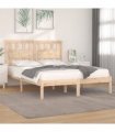 vidaXL Bed Frame without Mattress Solid Wood Super King — Colour: natural, Size: 180 x 200 cm