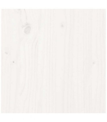 vidaXL Bed Frame | White | Solid pine wood | 90x200 cm | Decorative Inlays — Size: 90 x 200 cm