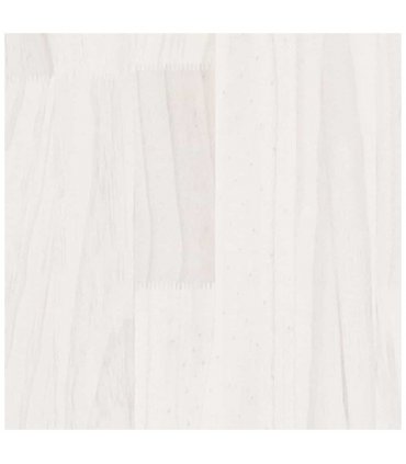 vidaXL Bed Frame without Mattress White Solid Wood Super King — Size: 180 x 200 cm