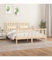 vidaXL Bed Frame without Mattress Solid Wood Pine 160x200 cm — Colour: natural, Size: 160 x 200 cm
