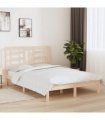 vidaXL Bed Frame without Mattress 140x200 cm Solid Wood Pine — Colour: natural, Size: 140 x 200 cm