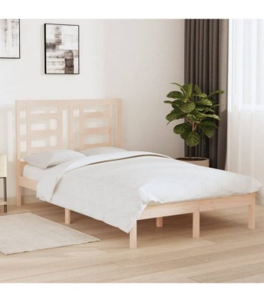 vidaXL Bed Frame without Mattress 120x200 cm Solid Wood Pine — Colour: natural, Size: 120 x 200 cm