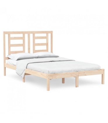 vidaXL Bed Frame without Mattress 120x200 cm Solid Wood Pine — Colour: natural, Size: 120 x 200 cm