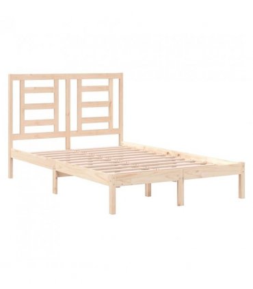vidaXL Bed Frame without Mattress 120x200 cm Solid Wood Pine — Colour: natural, Size: 120 x 200 cm