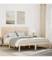 vidaXL Extra Long Bed Frame without Mattress 140x220 cm Solid Wood — Colour: natural, Size: 140 x 220 cm