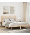 vidaXL Extra Long Bed Frame without Mattress 160x220 cm Solid Wood — Colour: natural, Size: 160 x 220 cm