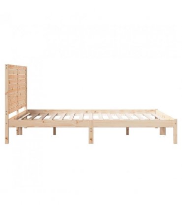 vidaXL Extra Long Bed Frame without Mattress 160x220 cm Solid Wood — Colour: natural, Size: 160 x 220 cm