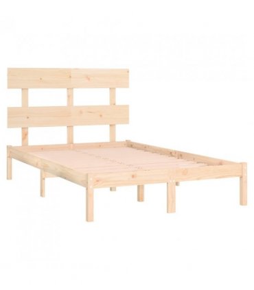 vidaXL Bed Frame | Natural wood | Solid pine wood | King | Durable | Bed Frame — Size: 150 x 200 cm