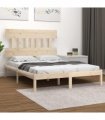vidaXL Bed Frame without Mattress 120x200 cm Solid Wood — Colour: natural, Size: 120 x 200 cm
