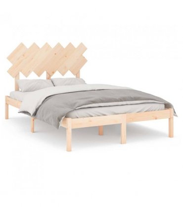 vidaXL Bed Frame without Mattress 120x200 cm Solid Wood — Colour: natural, Size: 120 x 200 cm — V0671952849