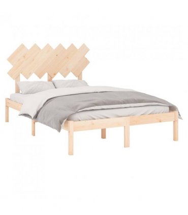 vidaXL Bed Frame without Mattress 120x200 cm Solid Wood — Colour: natural, Size: 120 x 200 cm — V0671952849