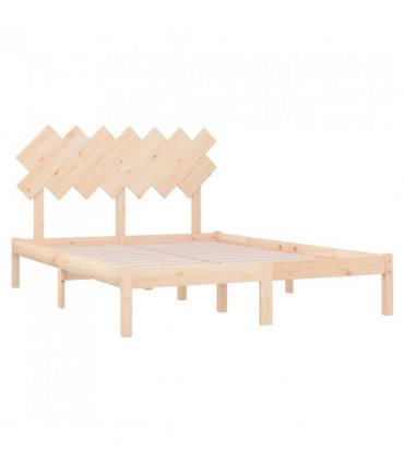 vidaXL Bed Frame without Mattress 120x200 cm Solid Wood — Colour: natural, Size: 120 x 200 cm — V0671952849
