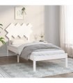 vidaXL Bed Frame without Mattress White 90x200 cm Solid Wood — Size: 90 x 200 cm — V0671952853