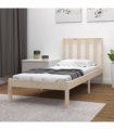 vidaXL Bed Frame | Natural pine | Solid pine wood | Small Single | Durable — Size: 75 x 190 cm — V0671952876