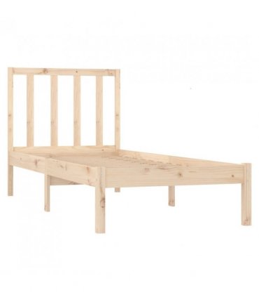 vidaXL Bed Frame | Natural pine | Solid pine wood | Small Single | Durable — Size: 75 x 190 cm — V0671952876