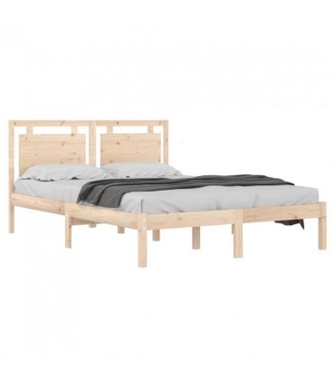 vidaXL Bed Frame without Mattress 120x200 cm Solid Wood — Colour: natural, Size: 120 x 200 cm — V0671952952
