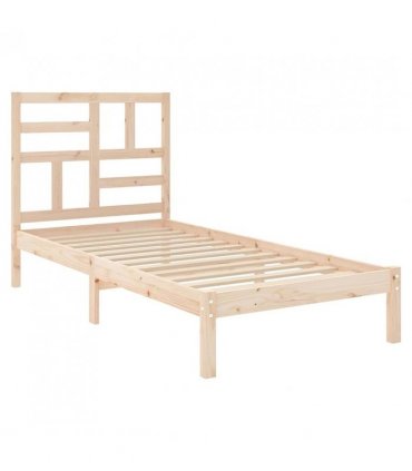 vidaXL Bed Frame | Durable | Single Bed Frame | Rectangular | Minimalist — Colour: natural, Size: 75 x 190 cm