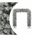 vidaXL Christmas Tree Arch with Flocked Snow 240 cm — Colour: white and green, Size: 240 x 215 cm