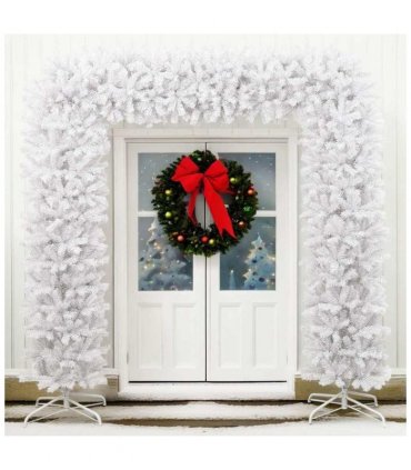 vidaXL Christmas Tree Arch White 240 cm — Size: 240 x 215 cm