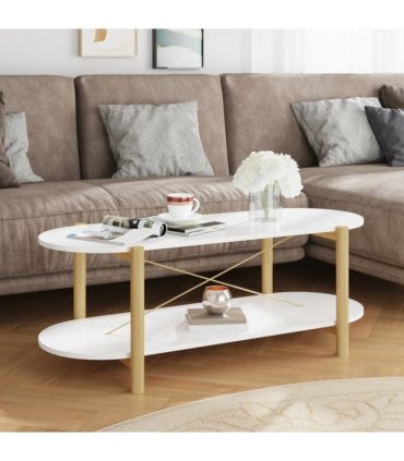 vidaXL Coffee Table White 110x48x40 cm Engineered Wood