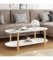 vidaXL Coffee Table White 110x48x40 cm Engineered Wood