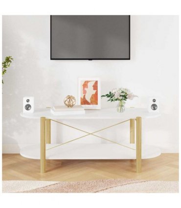 vidaXL Coffee Table White 110x48x40 cm Engineered Wood