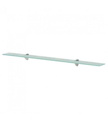 vidaXL Floating Shelves 2 pcs Glass 100x10 cm 8 mm — Colour: transparent, Size: 100 x 10 cm