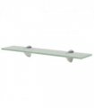 vidaXL Floating Shelf Glass 50x10 cm 8 mm — Colour: white, Size: 50 x 10 cm