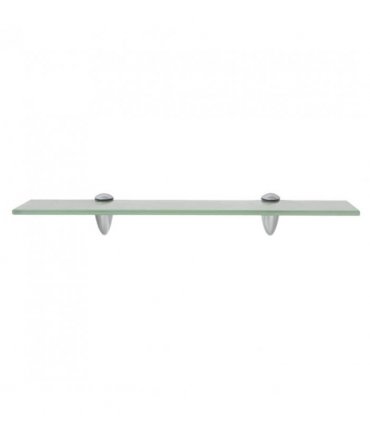 vidaXL Floating Shelf Glass 50x10 cm 8 mm — Colour: white, Size: 50 x 10 cm