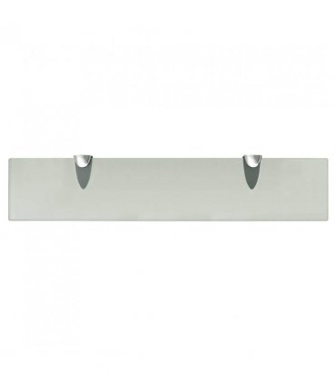 vidaXL Floating Shelf Glass 50x10 cm 8 mm — Colour: white, Size: 50 x 10 cm