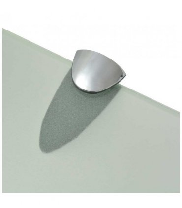 vidaXL Floating Shelf Glass 50x10 cm 8 mm — Colour: white, Size: 50 x 10 cm