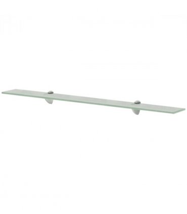vidaXL Floating Shelf Glass 90x10 cm 8 mm — Colour: white, Size: 90 x 10 cm