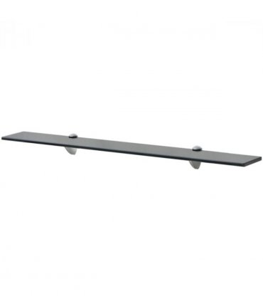 vidaXL Floating Shelf Glass 80x10 cm 8 mm — Colour: black, Size: 80 x 10 cm