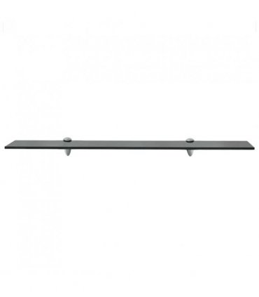 vidaXL Floating Shelf Glass 80x10 cm 8 mm — Colour: black, Size: 80 x 10 cm