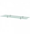 vidaXL Floating Shelves 2 pcs Glass 90x10 cm 8 mm — Colour: transparent, Size: 90 x 10 cm