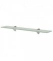 vidaXL Floating Shelf Glass 60x10 cm 8 mm — Colour: white, Size: 60 x 10 cm