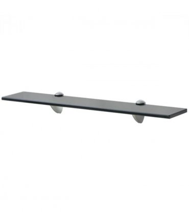 vidaXL Floating Shelf Glass 60x10 cm 8 mm — Colour: black, Size: 60 x 10 cm